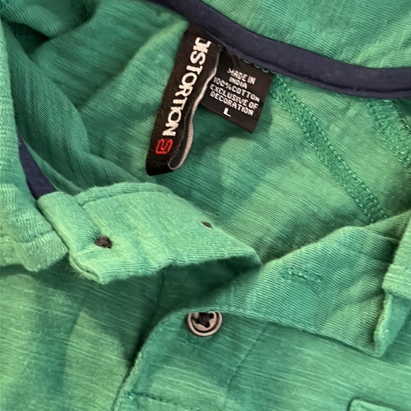 Distortion green short sleeve with collar polo style shirt - size large - Picture 4 of 4